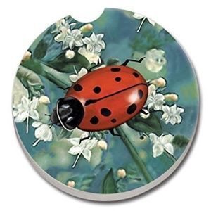 CounterArt Absorbent Stoneware Car Coaster Lady Bu